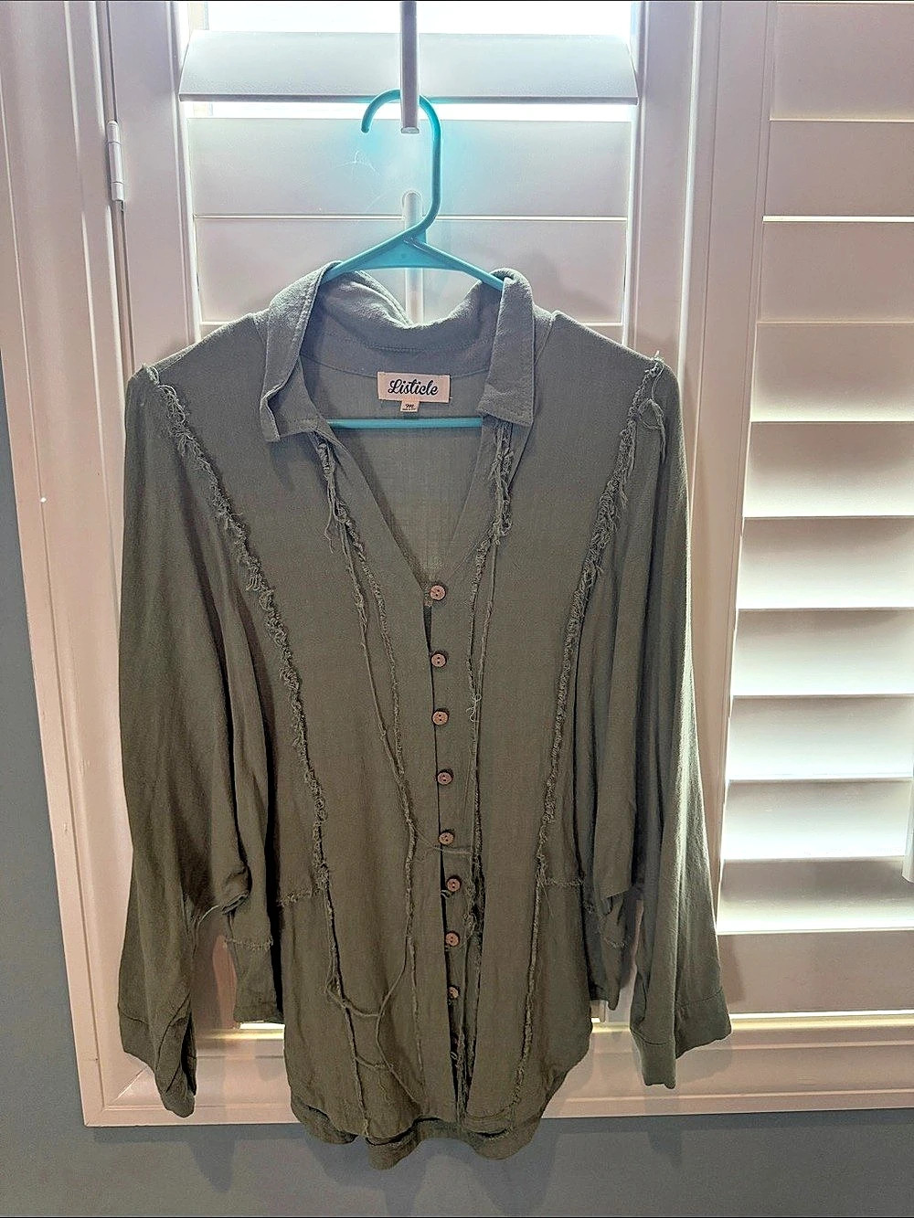 Style&Co Women's Green Button Down Top
